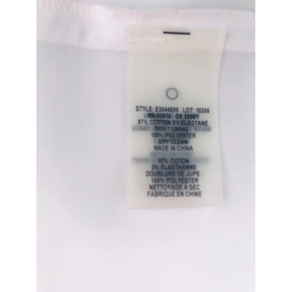 Elie Tahari Midi Dress White Cotton Size 2 - Picture 7 of 8